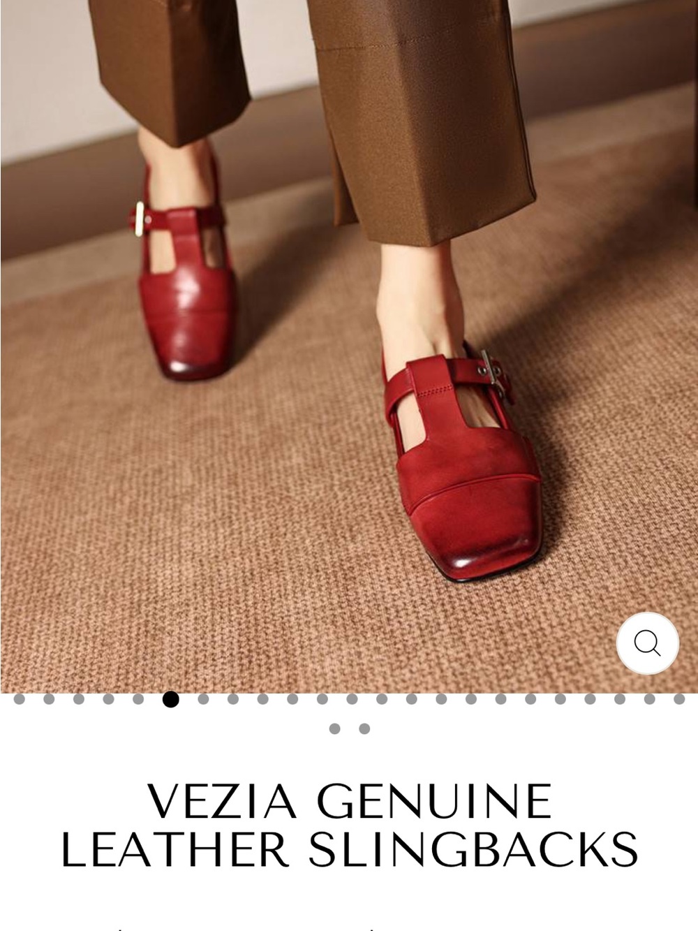 Red Leather Slingback Mules - Picture 3 of 14
